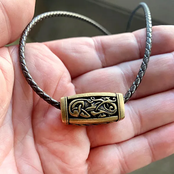 Viking Art Bead - Bronze or Sterling Silver