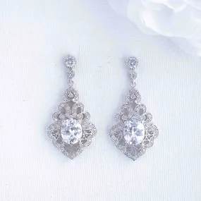 Vintage Wedding Earrings for Bride-Eloise