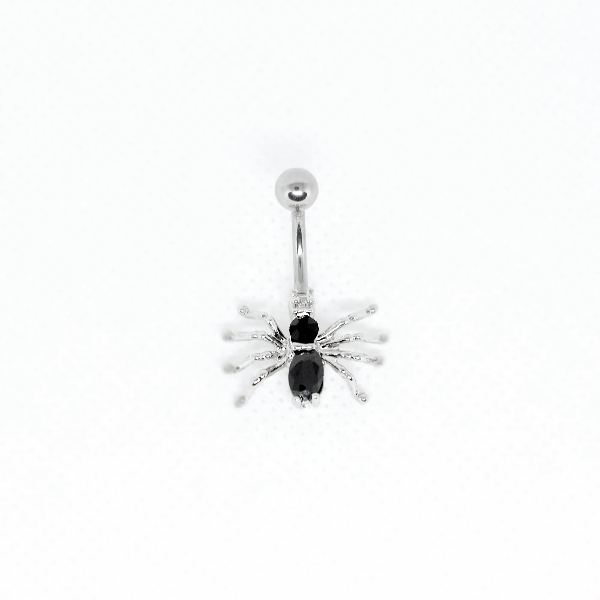 White Spider Belly Ring