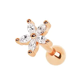 WildKlass Rose Gold Plated Dainty Flower Cartilage Earring