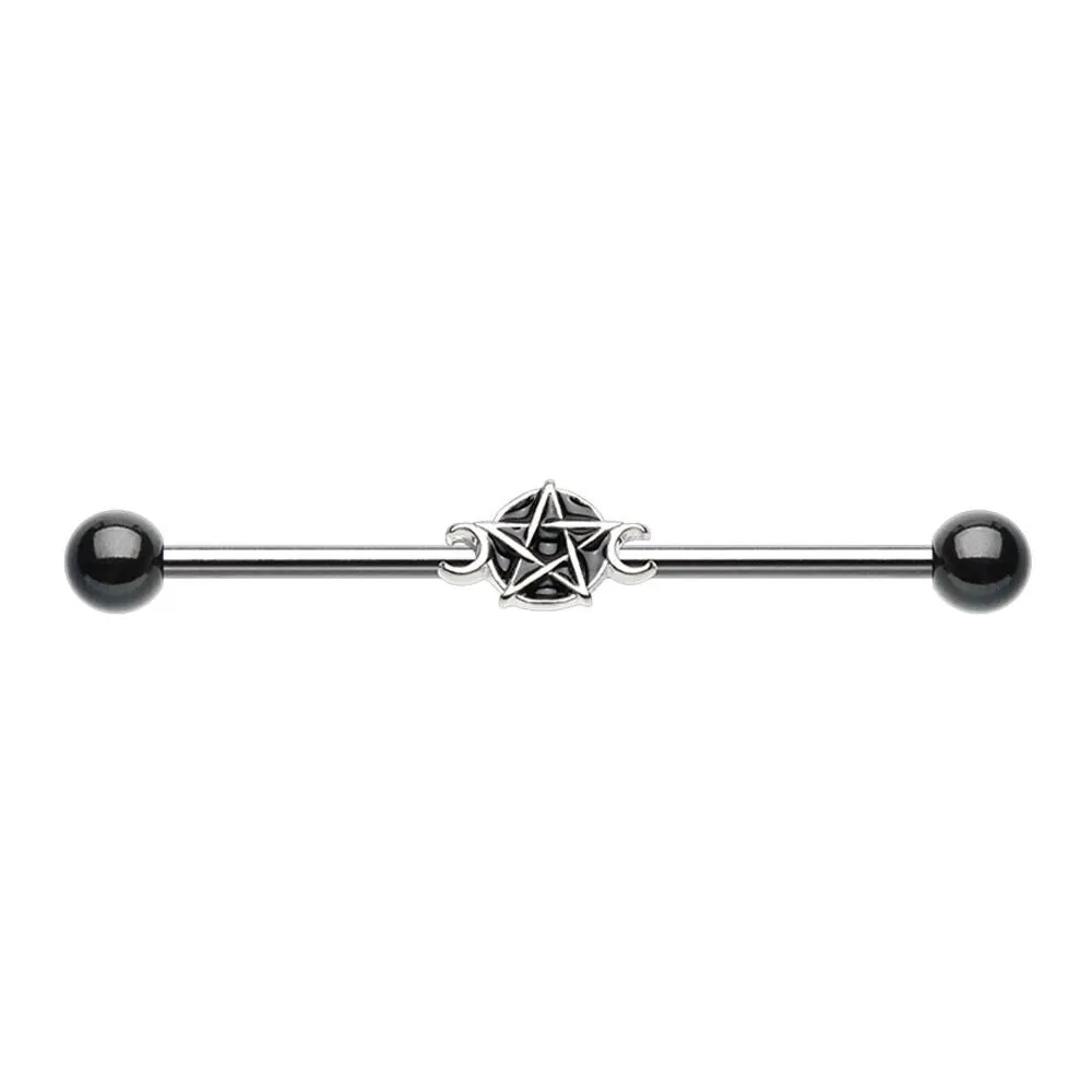 WILDKLASS Wiccan Pentagram Industrial Barbell