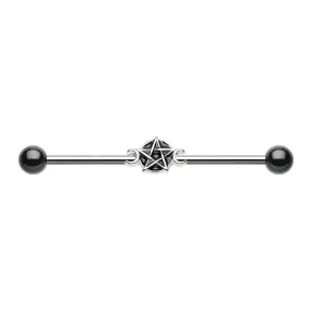 WILDKLASS Wiccan Pentagram Industrial Barbell