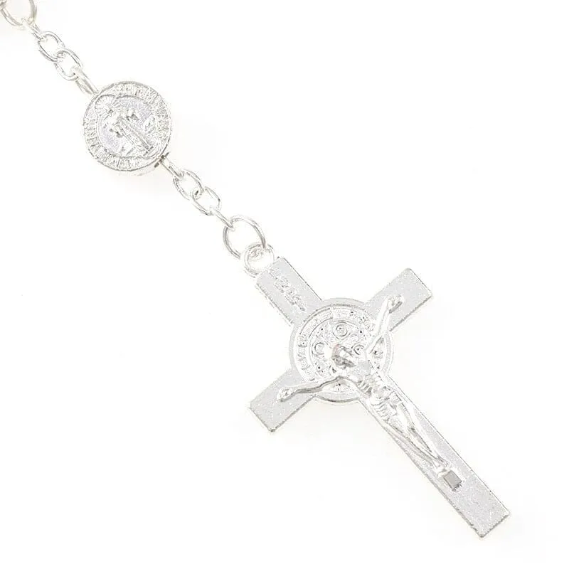 WWJD Rosary Catholic Religious Bead Cross Bracelet