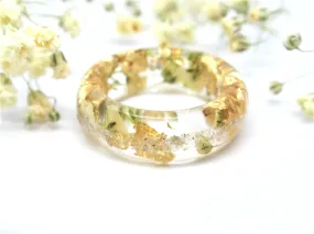 Yellow Flower Ring with Cremains